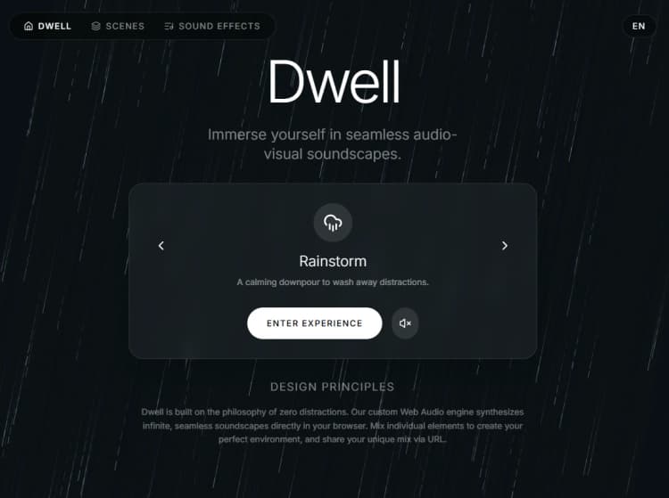 dwell——开箱即用的白噪音场景合集