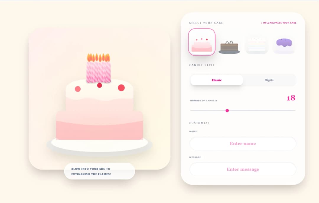 在线吹生日蛋糕，过生日不用担心没买蜡烛了！